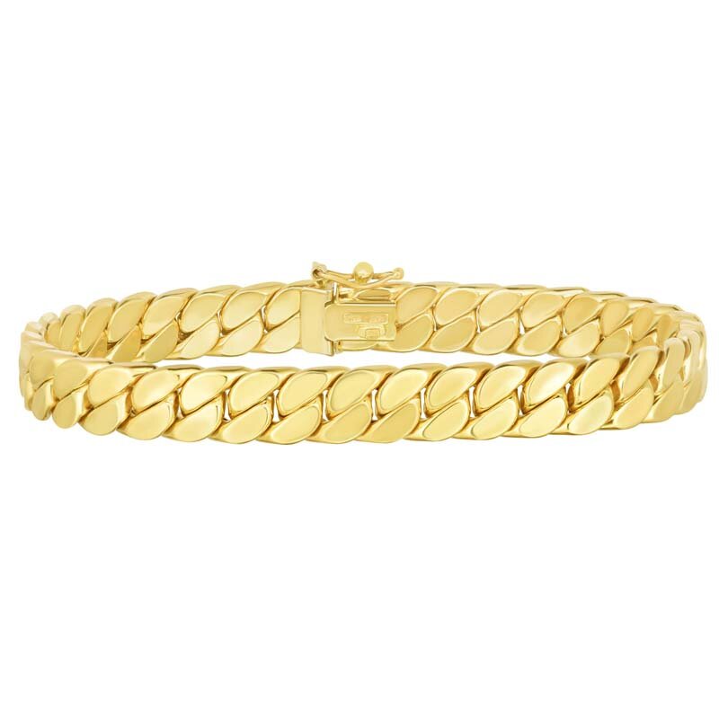 14K Yellow Gold Maschio Skinny Modern Curb Chain, view 2