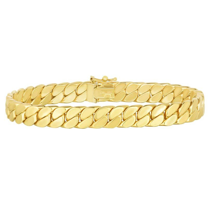 14K Yellow Gold Maschio Skinny Modern Curb Chain, view 2