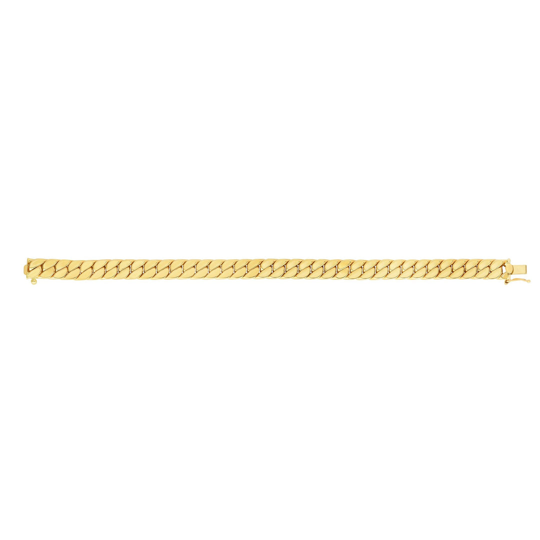 14K Yellow Gold Maschio Skinny Modern Curb Chain, view 3