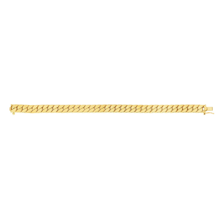 14K Yellow Gold Maschio Skinny Modern Curb Chain, view 3