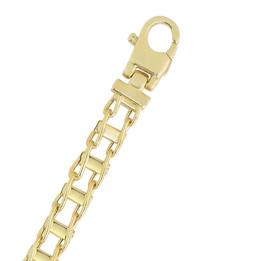 14K Yellow Gold Railroad Link, front view
