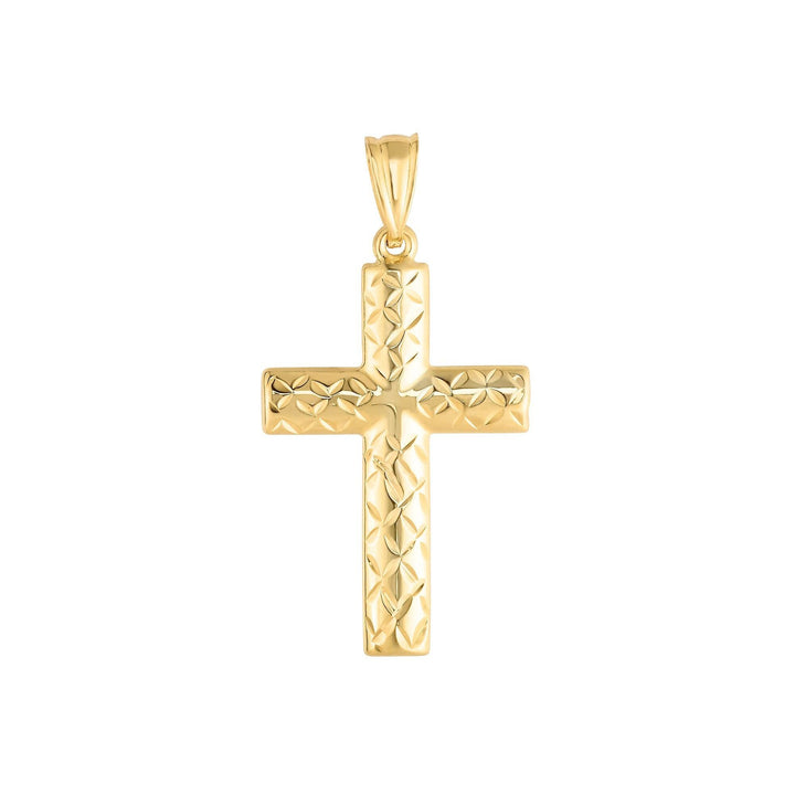 14K Yellow Gold Reversible Cross, front view
