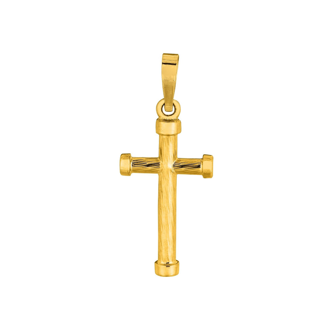 14K Yellow Gold Small Cross, front view